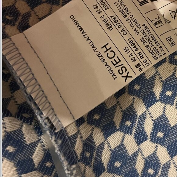 Benetton mini blue and white dress halter top - Picture 4 of 4